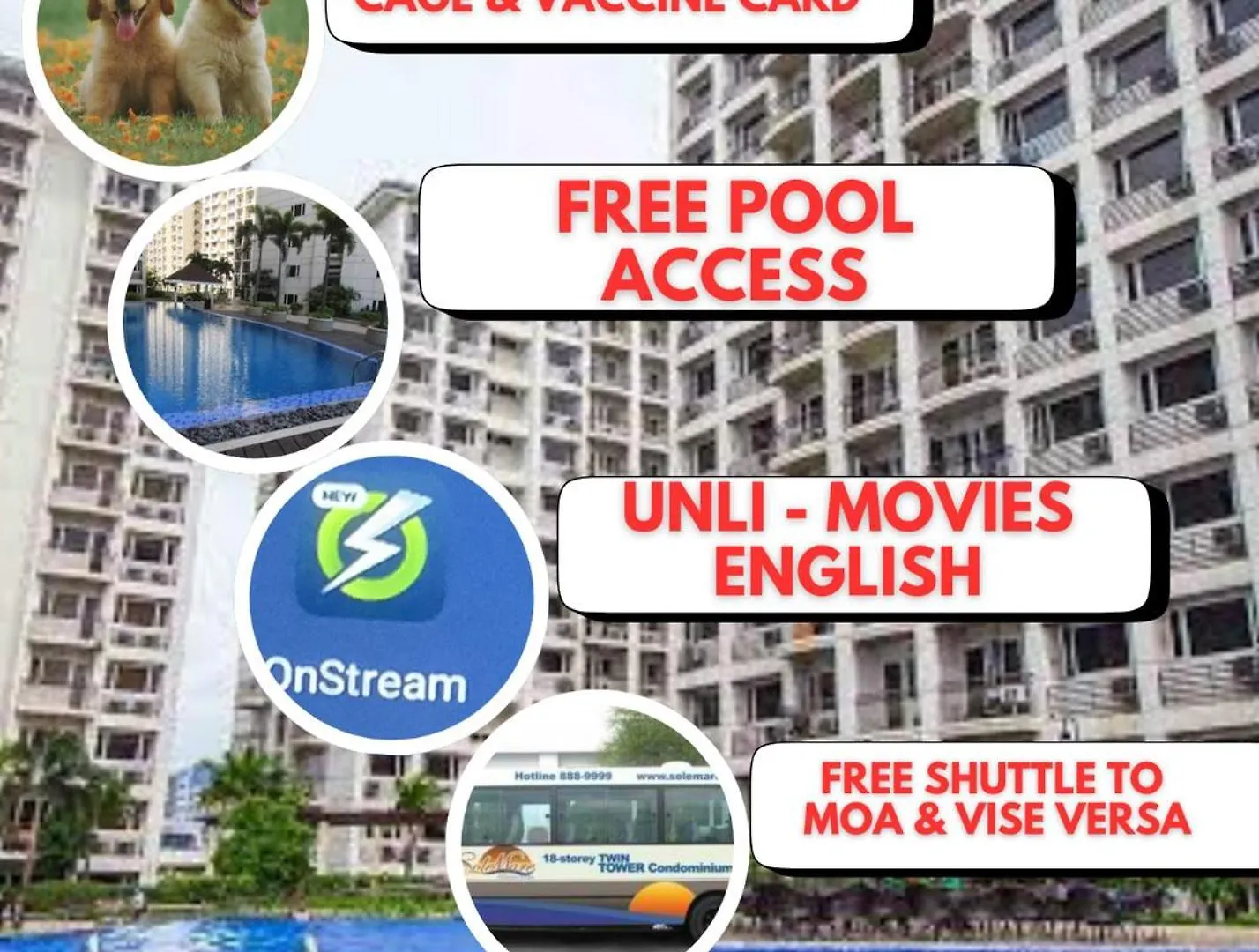 Apartment Staycation Infront Of Dfa, Parqual , Ayala Mall, Moa, City Of Dreams, Conrad, Solaire, Okada , & Naia